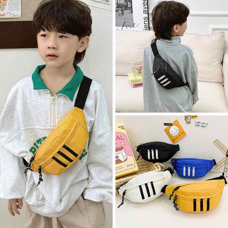 韩版儿童斜揹包时尚男童帆布包夏季百搭小揹包可爱男童腰包女童潮