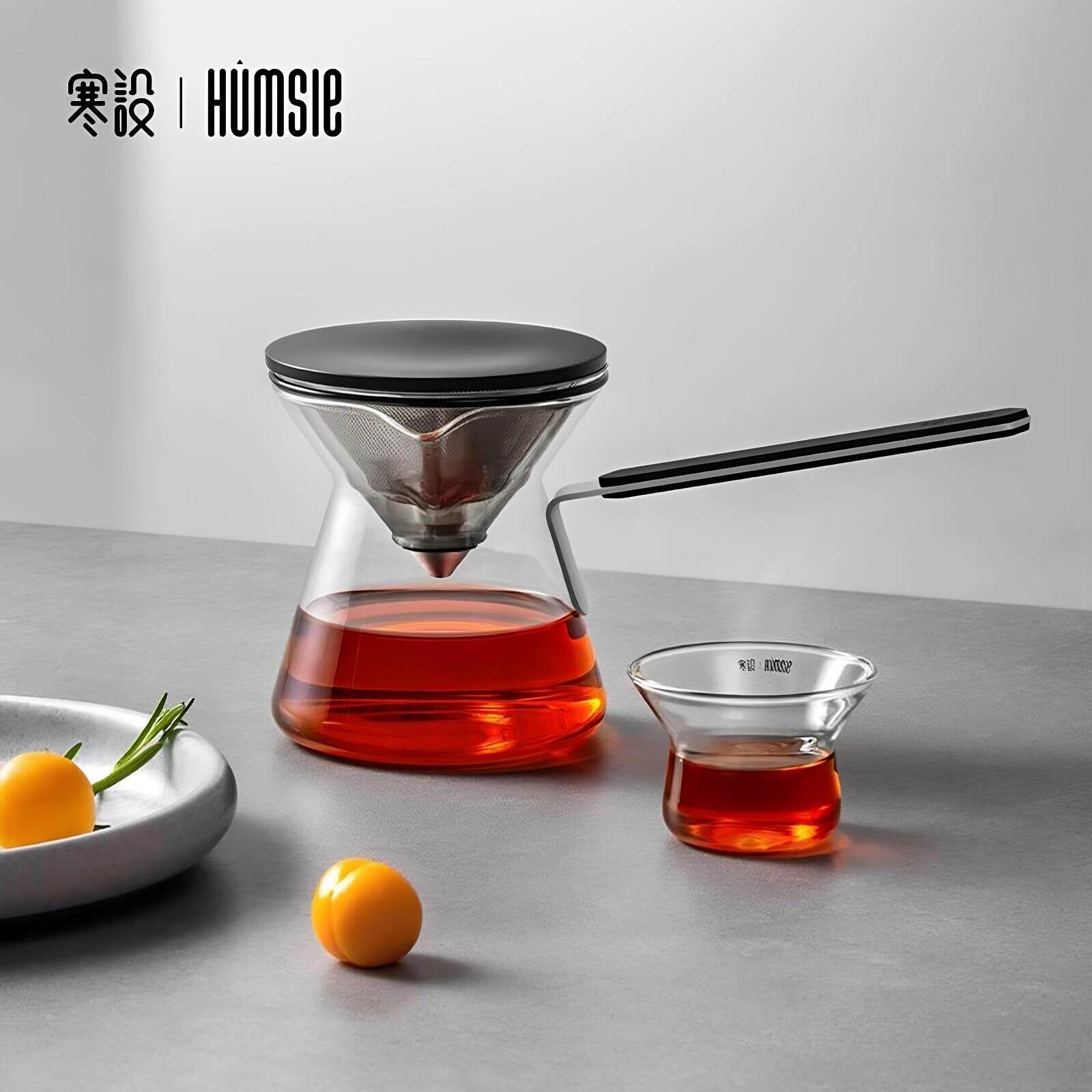 寒设斗笠飘逸杯带过滤网玻璃泡茶杯家用办公室茶壶喝茶茶水分离杯