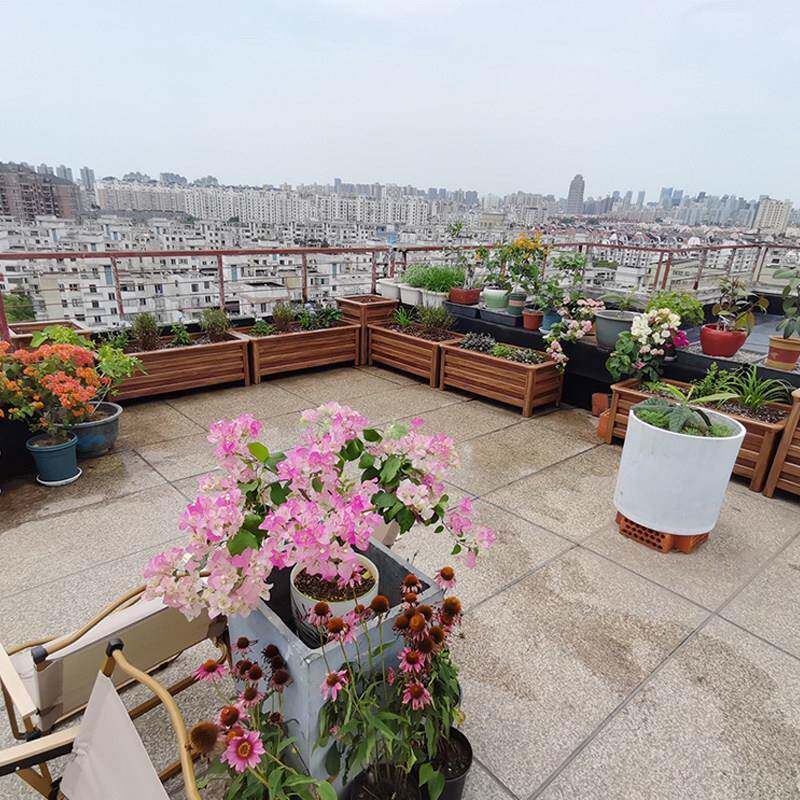 铝合金花箱户外庭院种植箱室外花槽阳台花盆市政道隔断路移动花坛