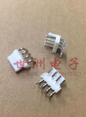 直销接线端子连接器VH3.96-4AW间距3.96MM4位弯针针座白色