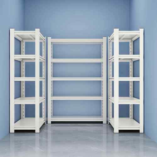 白色家用货架置物架多层落地仓库阳台金属储物架杂物间超市收纳架