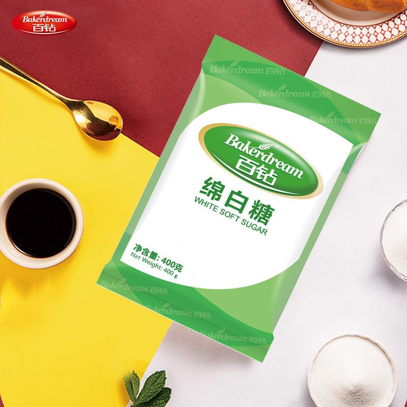 安琪百钻绵白糖食用白糖绵砂糖家用烘焙原料厨房冲饮调味糖400克