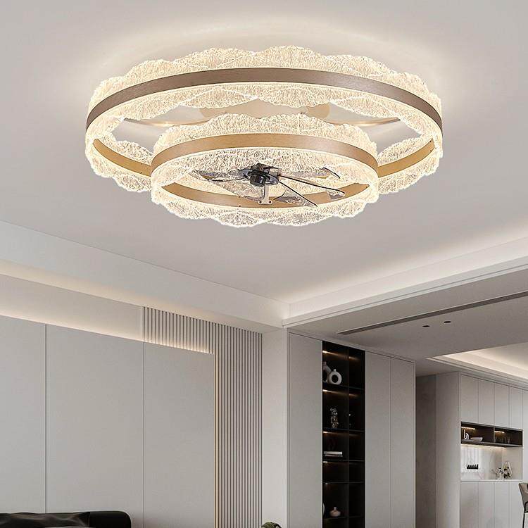 客厅风扇灯2026新款轻奢吊扇灯具一体卧室餐厅电扇灯摇头扇吸顶灯