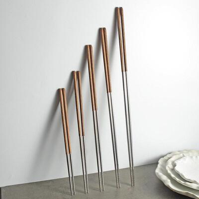 Hot pot stainless steel chopsticks 45cm wooden chopsticks