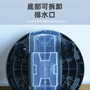 滚轮底座万向轮圆形花盆托盘带轮移动底托加厚透气滑轮家用接水盘