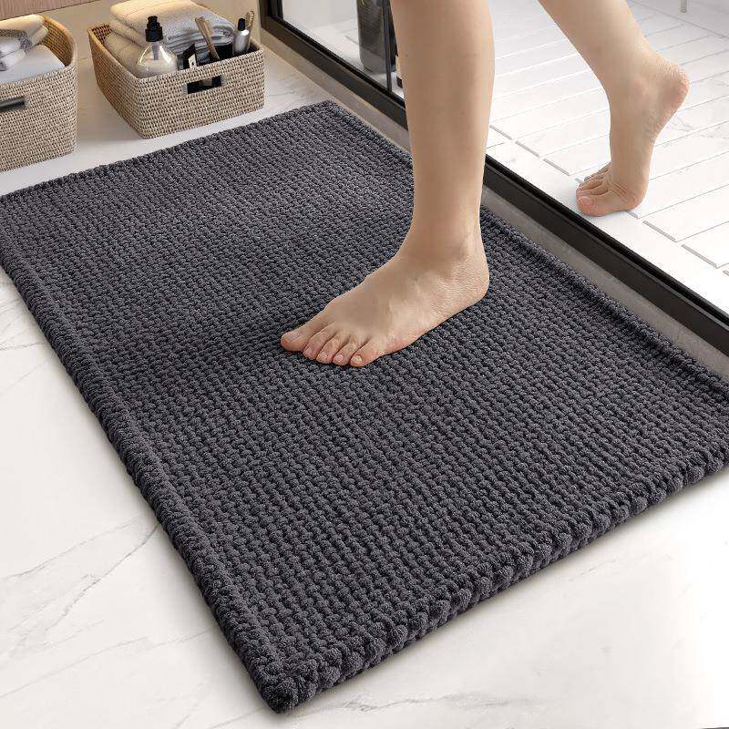 大江雪尼尔地毯卫生间脚垫浴室吸水地垫家用简约厕所门口防滑垫子