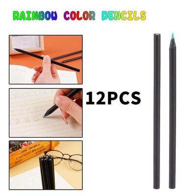 12pcs Crayons Colour Pencil Set Rainbow Pencils for Children