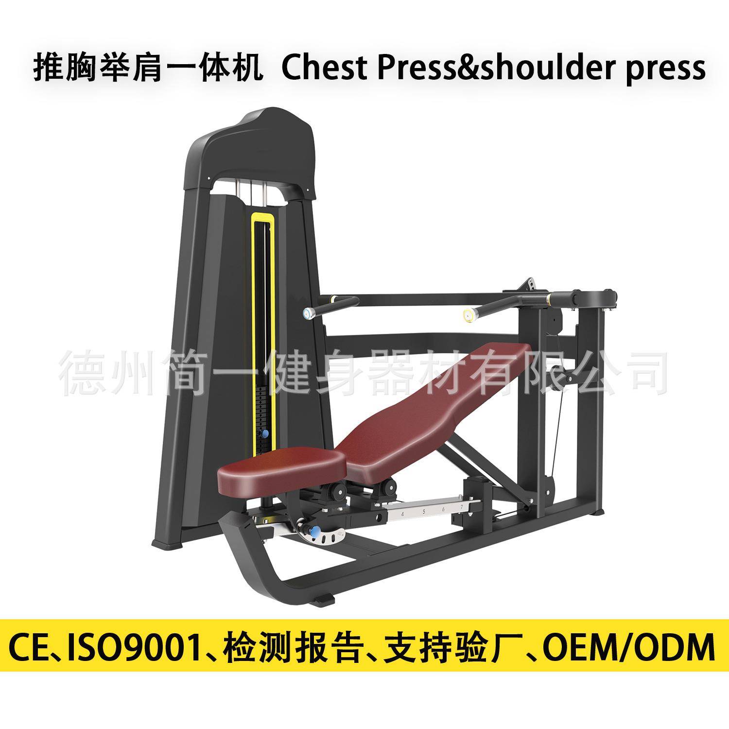 推胸举肩一体机Chestpress&shoulderpress商用健身器材理论训练