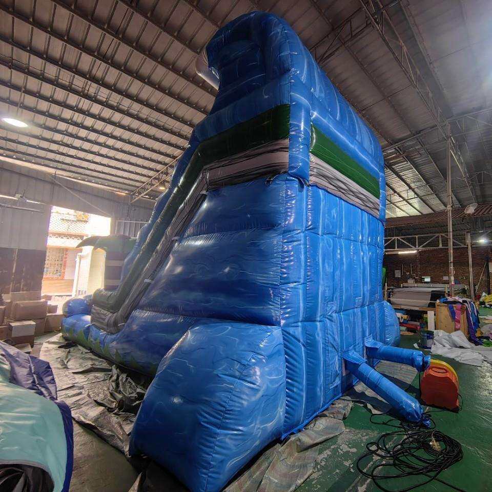 蓝色幻彩水滑梯水上滑梯户外大型亲子水上乐园移动水上乐园