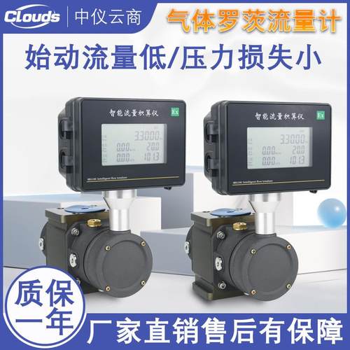 中仪天然气LNG管道智能罗茨流量计气体腰轮LLQ小型燃煤气氮气DN25