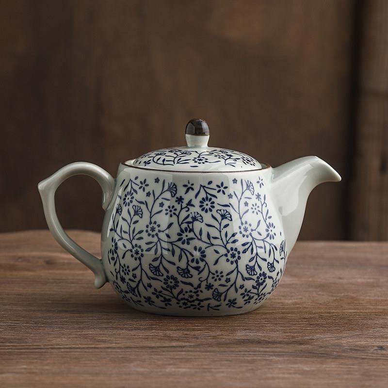 中式彷古手工青瓷功夫茶具组 商用民宿用一壶四杯茶水具