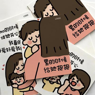 母亲节卡片定制节日快乐花束吊牌手写留言高级感谢卡花店祝福贺卡