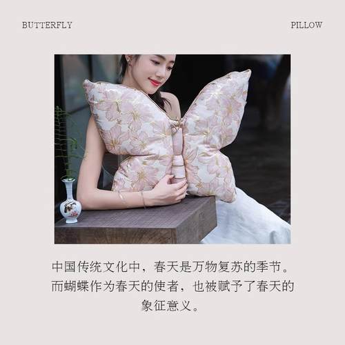 中式蝴蝶形抱枕式轻奢靠垫新套客厅沙发中古20241212风法异不规则