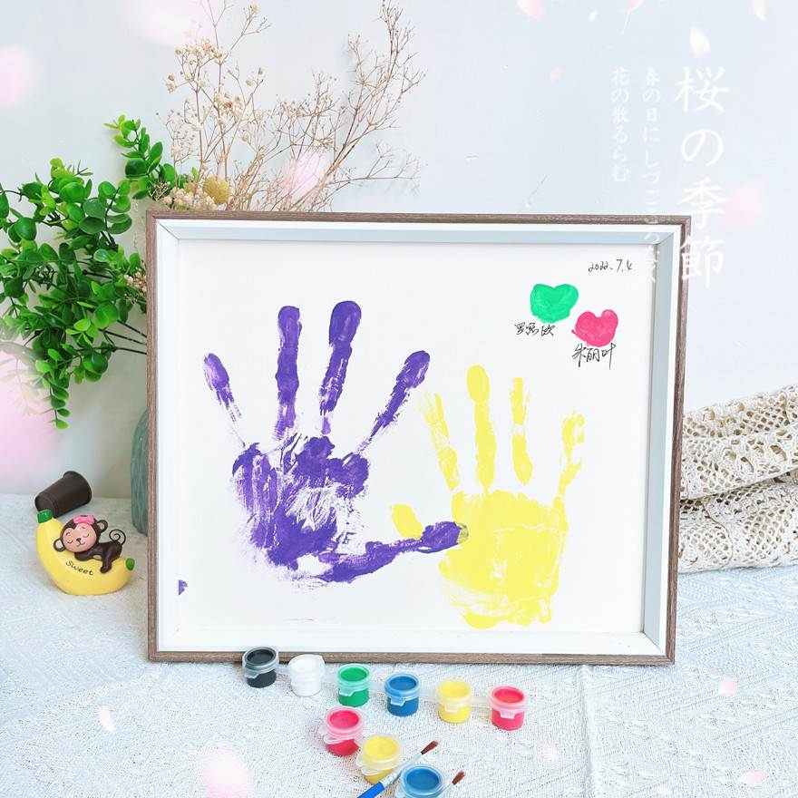 北欧木质相框DIY田园情侣毕业手印画油画框手工复古8寸10寸A4摆台