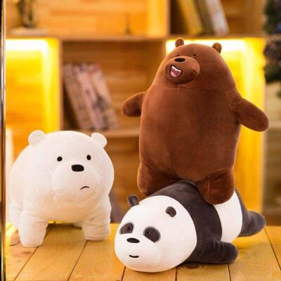 High qualitybear doll naked bear stuffed toy polar bear hug