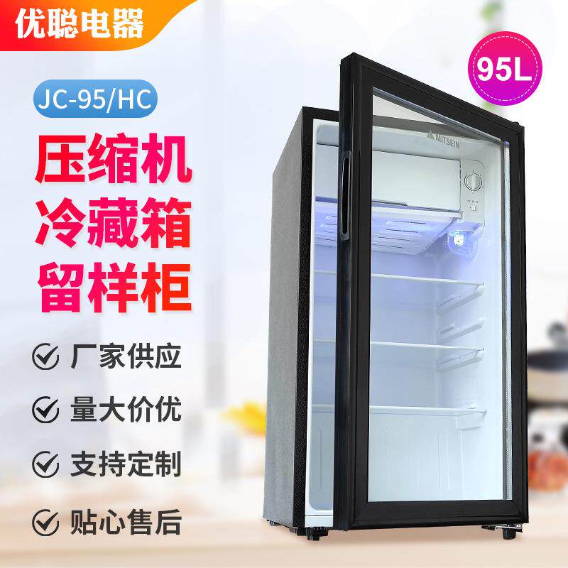 95L幼儿园食品留样柜冷柜小冰箱小型家用商用冷藏保鲜展示柜