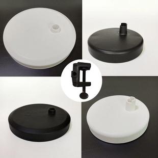 台灯底座折叠美式长臂台灯座配重圆底盘固定工字塑料夹子灯泡配件