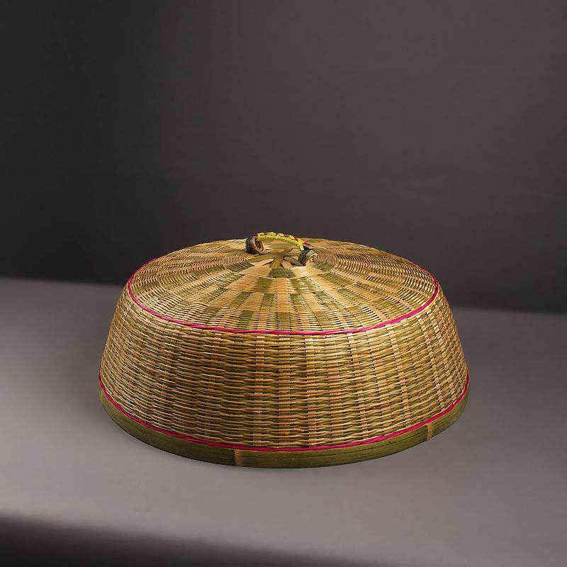 竹制品 纯手工编织 竹编菜罩 米筛 簸箕 竹菜罩 有孔菜罩 凉罩