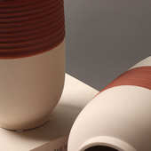 陶瓷家居工艺品干花现代装 饰品简约插花色客厅器花拼创意花瓶摆件