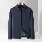 端夹克纯色质感休中8599 高装 PP闲老年约大牌 新款 简奢侈品男秋季