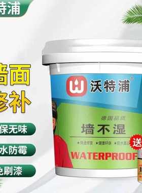沃特浦墙面修补膏防水补墙膏白色墙体墙壁裂缝去污修复漆墙皮脱落