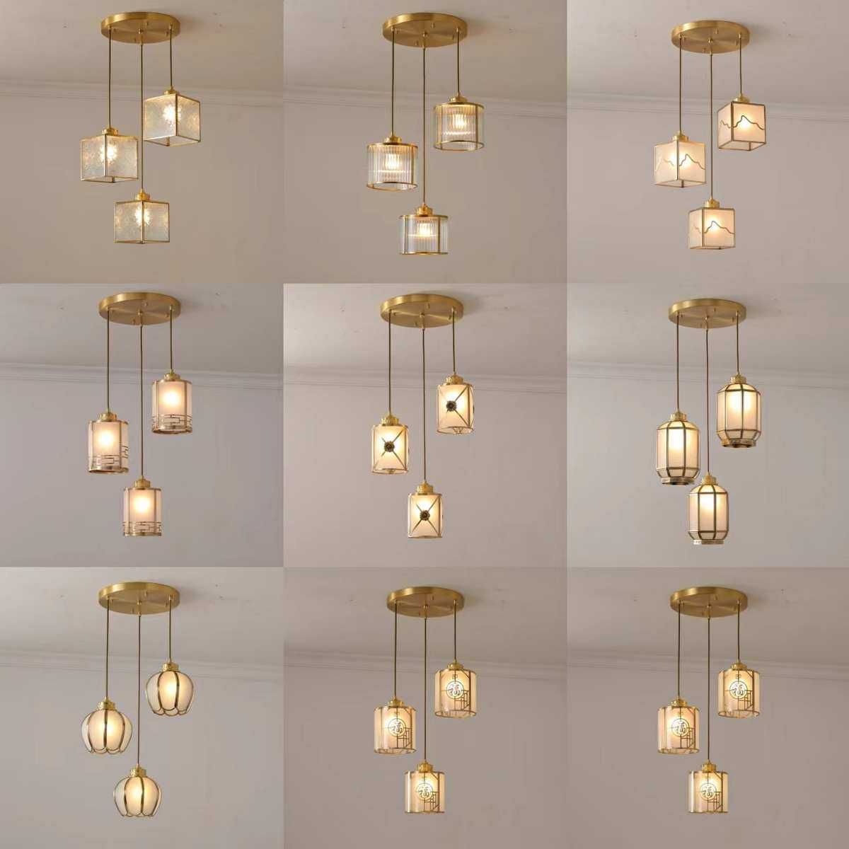 全铜新中式吊灯三头餐厅灯现代饭厅吧台灯禅意中国风茶室书房灯饰,家装灯饰光源,客厅吊灯,淘宝优惠券,粉丝福利购,淘宝优惠卷