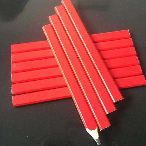 木工专用铅笔断扁头加大加不粗铅不断笔芯包邮画线笔六棱