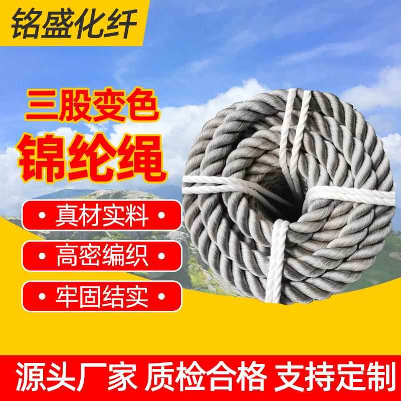 三股变色锦纶绳 高空坐板绳外墙吊板主绳滑板绳 变色锦纶安全绳