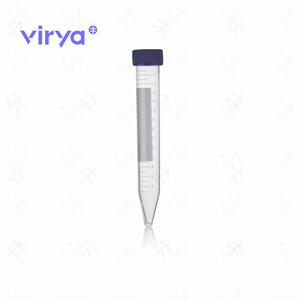 Virya维尔亚 实验室用塑料离心管 50ML蓝色螺旋盖子 平底可立款