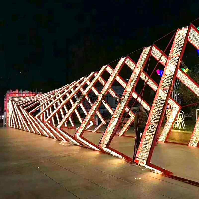 梦幻灯光节LED造型图案灯LED方形星星走廊户外节日彩灯