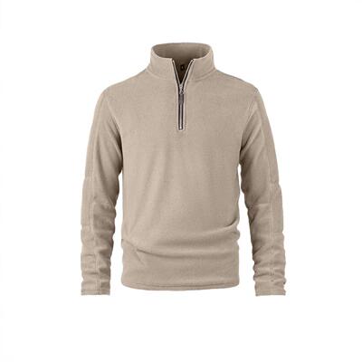 Men Stand Up Collar Zip Sleeved Hoodie Fleece Jacket Sleeves