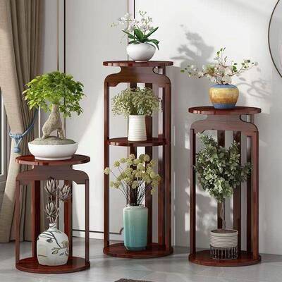 花架子室花00022内家用厅客中式花花瓶架多盘层落地式吊篮台花卉