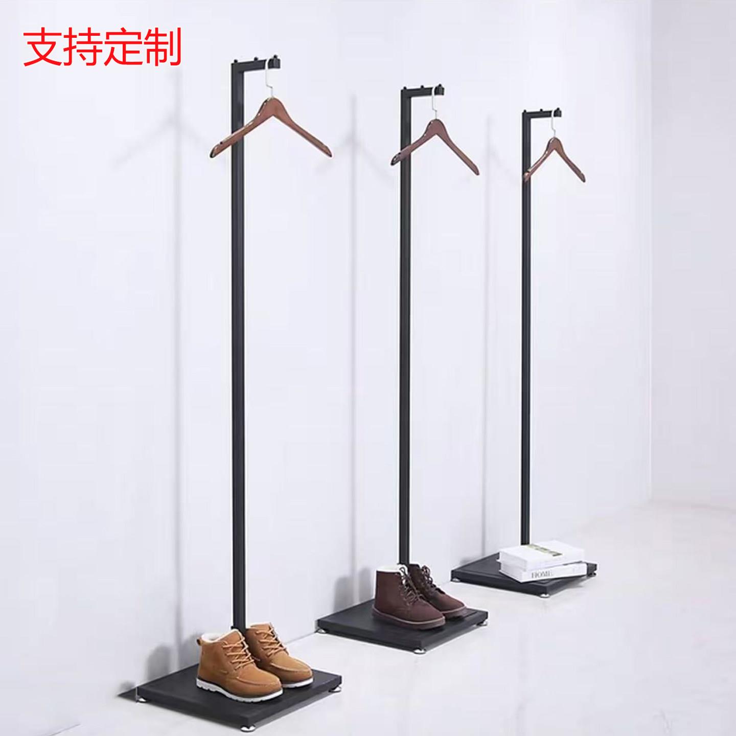休闲女装店衣架展示架悬挂地板立式服装店岛展示架大衣架落地衣架