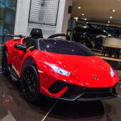 高档博基尼孩儿童电兰动汽车轮男四女小遥控玩具车可坐人婴儿宝宝