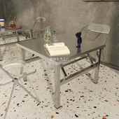 便PTGPMCGP携式 烧烤桌子户外摊商市用摆夜出摊小方桌简易餐桌不锈