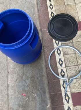 30/50L120升200KG法兰抱箍桶塑料化工桶汕头铁箍包装罐塑胶周转桶