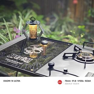 跨境 户外露营igt单元板亚克力桌面黑透氛围骷髅头