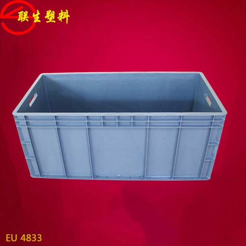 EU4833广东车间周转全新料塑料EU箱汽配欧标箱800*400*340mm