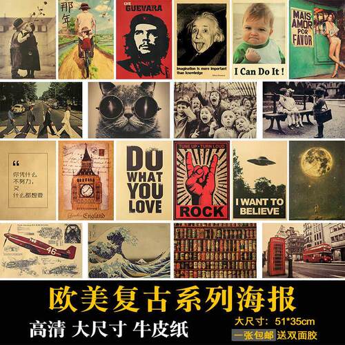 Retro Classic Poster Room Wall Decor Funny History Posters