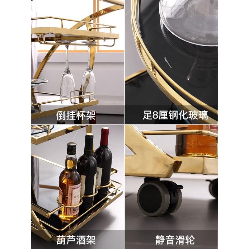 茶水车不钢移动璃餐锈车酒店三层手推车其他/oth心酒玻水车商用小