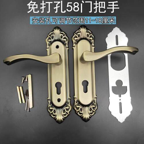 彷欧式青古铜58门锁卧室房间内木门厨房化妆室实木门把手通用锁具