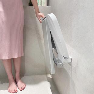 浴室沐折人叠凳淋浴497椅生间壁挂洗澡椅老防滑冲凉凳卫浴坐凳换