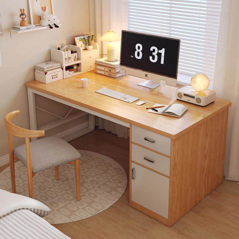 书桌学生家用带抽屉台式电脑桌小户型卧室学习书桌简易办公桌子