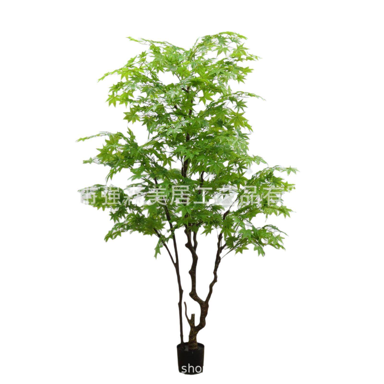 仿真枫树大型绿植绿枫树室内外庭院造景植物装饰摆放绿枫假树