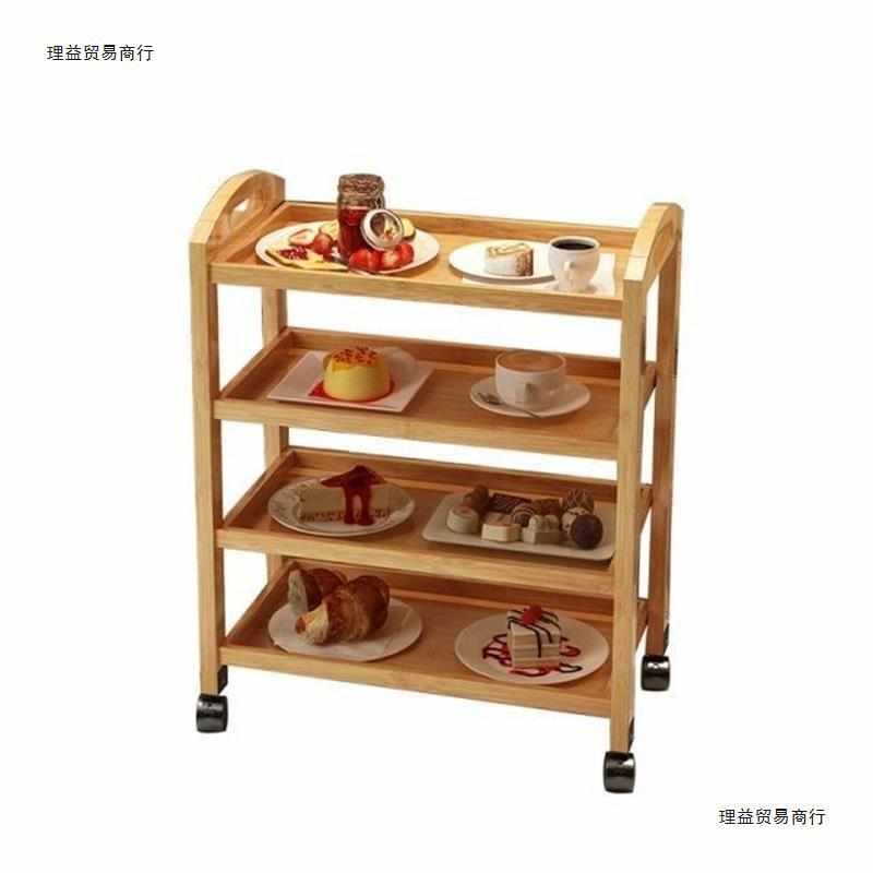 火锅店菜架子 层架置物架优质皮落地带轮可移动厨房餐车推车蔬菜