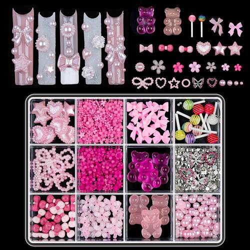 3D Nail Charms Bows Nail Jewels for Nail Art DIY Decorations