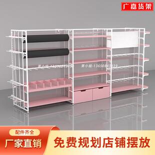 名创货架粉蓝彩色双面挂摆中岛饰品精品店文创优品店多功能置物架