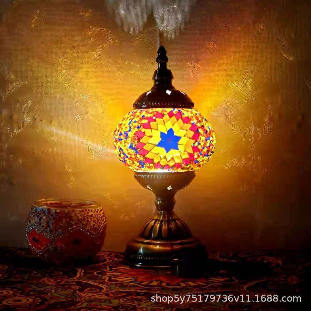充电式摩洛哥漫咖啡复古异域卧室餐厅民宿酒吧土耳其马赛克小台灯