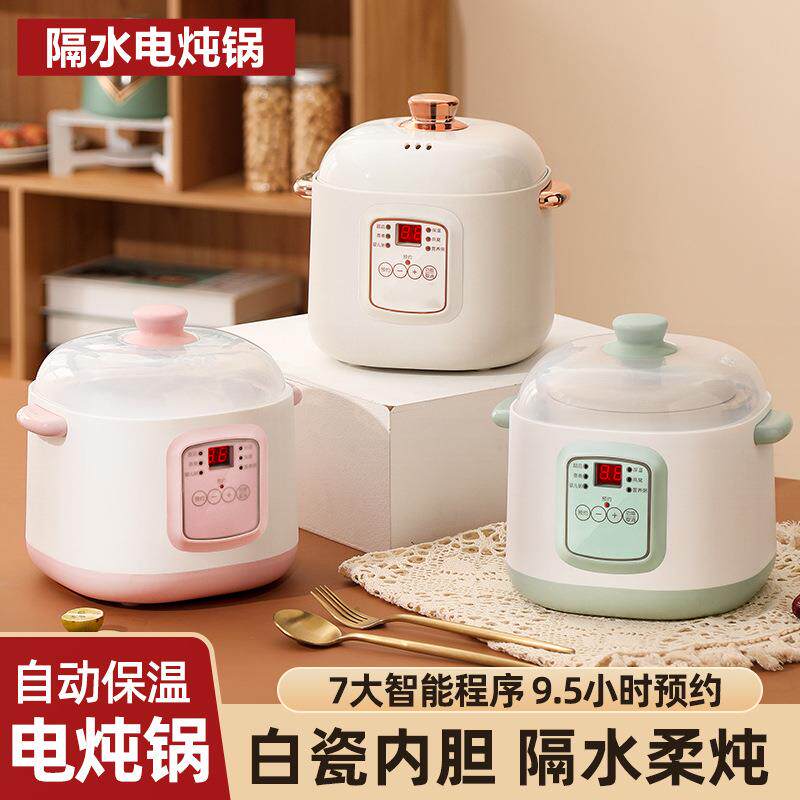 燕窝礼品全自动预约电炖锅宝宝BB燕窝机迷你煲汤锅陶瓷电炖盅白瓷