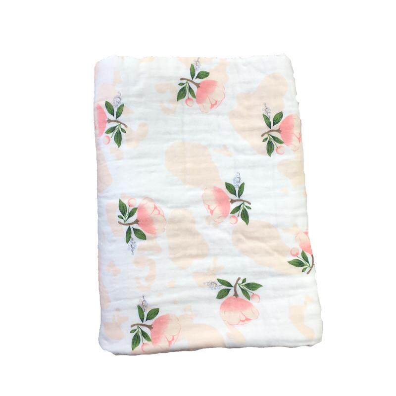 随赠方巾婴儿纱布浴巾6层高密水洗方形110*110长形70*140无荧光剂